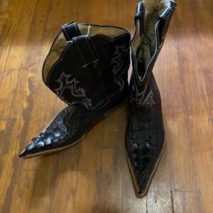 Crocodile leather Cowboy boots for men